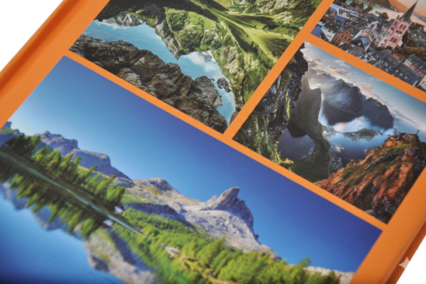 Album na zdjęcia w rozmiarze 10x15 cm - 200 zdjęć do wsuwania - JUN - Pomarańczowy  - widoki - góry
