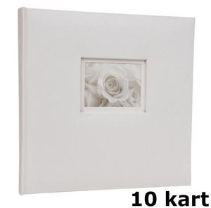Album na zdjęcia do wklejania - tradycyjny DBCSS10 LOVE WHITE - kremowy - Kremowe karty - 10 kart 20 stron