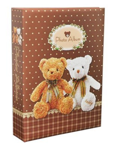 Album na 200 zdjęć do wsuwania - zdjęcia w rozmiarze 10x15 cm 10x15/200 BEARS - Brązowy - miś misie