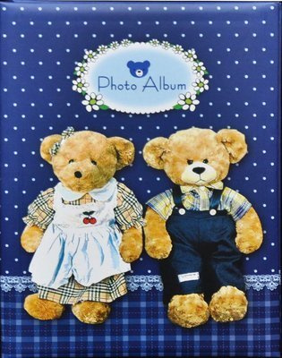 Album na 200 zdjęć do wsuwania - zdjęcia w rozmiarze 10x15 cm BEARS - Granatowy - miś - misie