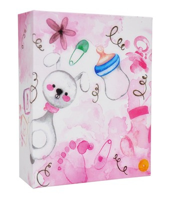 Album na zdjęcia w rozmiarze 10x15 cm - 100 zdjęć do wsuwania - BABY-10 - Różowy - dziecięca - dla dziewczynki