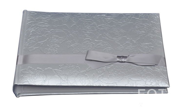 Album tradycyjny FA 5196 SILK RIBBON - Srebrny - kremowe karty